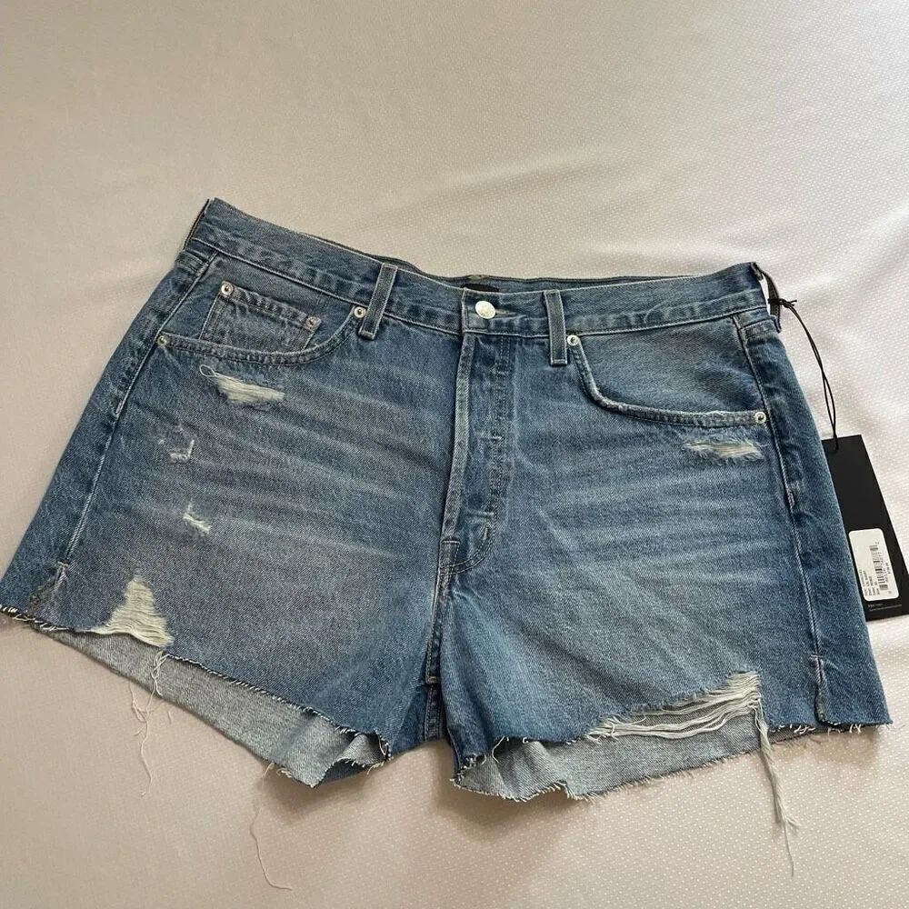 NWT Edwin Cai Short Remix Cut Off Denim Shorts Size 33 New